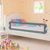Wakects Baby Bed Rail, 180 cm Foldable Bed Guard for Fall Protection, Black view 2
