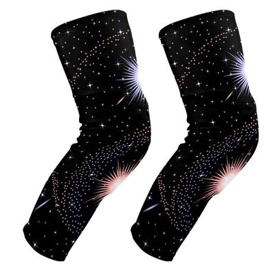 EZIOLY Galaxy Star Yin Yang Padded Knee Sleeves for Men and Women