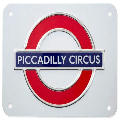 Licensed Piccadilly Circus Round Metal Sign, Medium