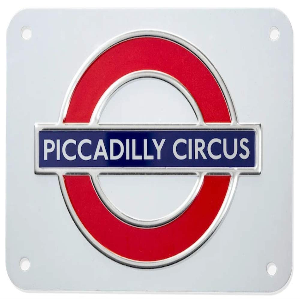Licensed Piccadilly Circus Round Metal Sign, Medium