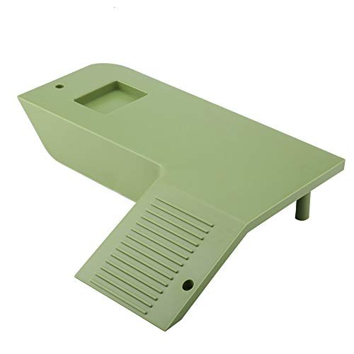 Floating Turtle Basking Platform with Feeding Trough, Green