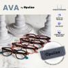 OPULIZE Ava Reading Glasses 2-Pack, Brown Tortoiseshell/Purple, +2.50 view 4