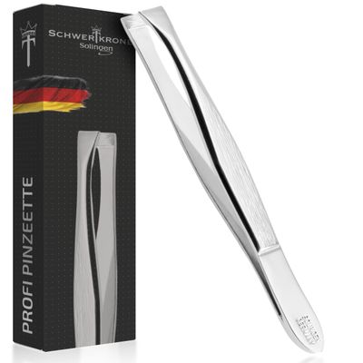 SCHWERTKRONE Straight Tweezers, 8 cm — Made in Solingen, Germany