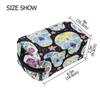 Mnsruu Makeup Bag, Sugar Skull Travel Cosmetic Bag, Brush and Toiletry Bag for Women and Girls view 3