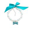 Dreamls Dog and Cat Collar with Bow and Bone Pendant view 1
