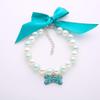 Dreamls Dog and Cat Collar with Bow and Bone Pendant view 2