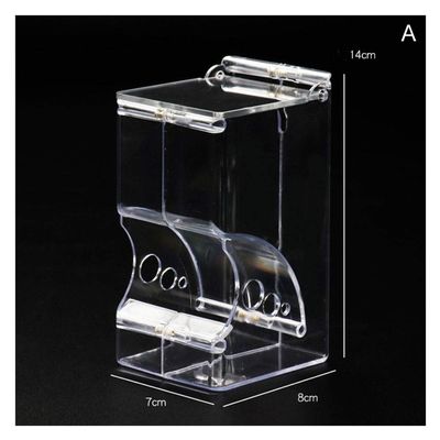 ECOSWAY Acrylic Hamster Food Dispenser - Automatic Feeder for Small Pets