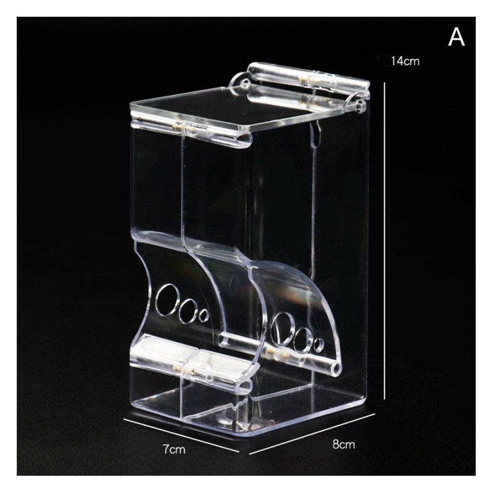 ECOSWAY Acrylic Hamster Food Dispenser - Automatic Feeder for Small Pets