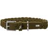 HUNTER SOLID EDUCATION SPECIAL Dog Collar, Leather, Hand-Braided, 50 (S-M), Olive view 1