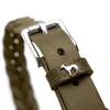 HUNTER SOLID EDUCATION SPECIAL Dog Collar, Leather, Hand-Braided, 50 (S-M), Olive view 3
