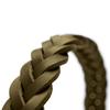 HUNTER SOLID EDUCATION SPECIAL Dog Collar, Leather, Hand-Braided, 50 (S-M), Olive view 4