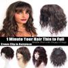 Wavy Hair Topper with Center Clip and Bangs view 1