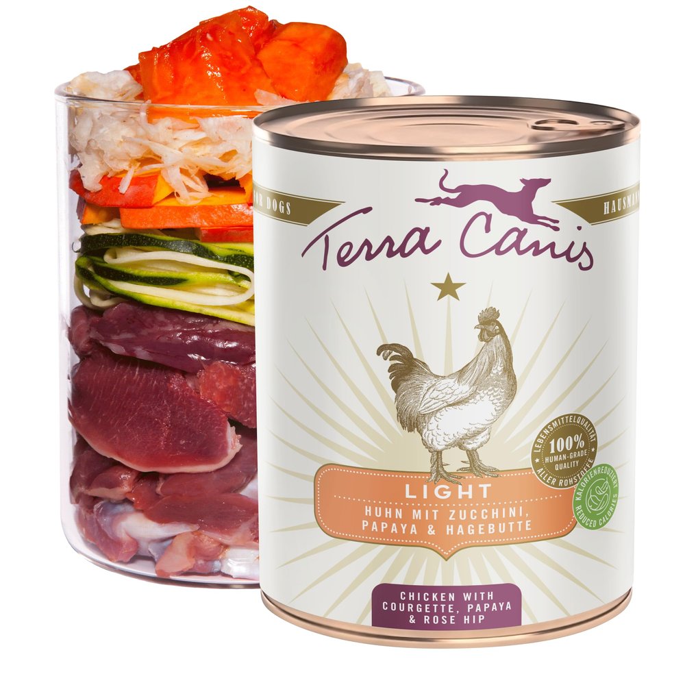 Terra Canis Chicken with Zucchini & Papaya, Light Wet Dog Food, 400 g