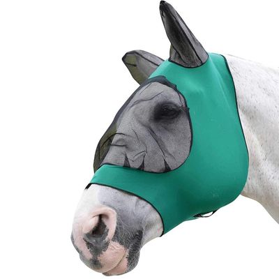 CLBING Fine-Mesh Fly Mask with Ear and Nose Extensions, One Size, B