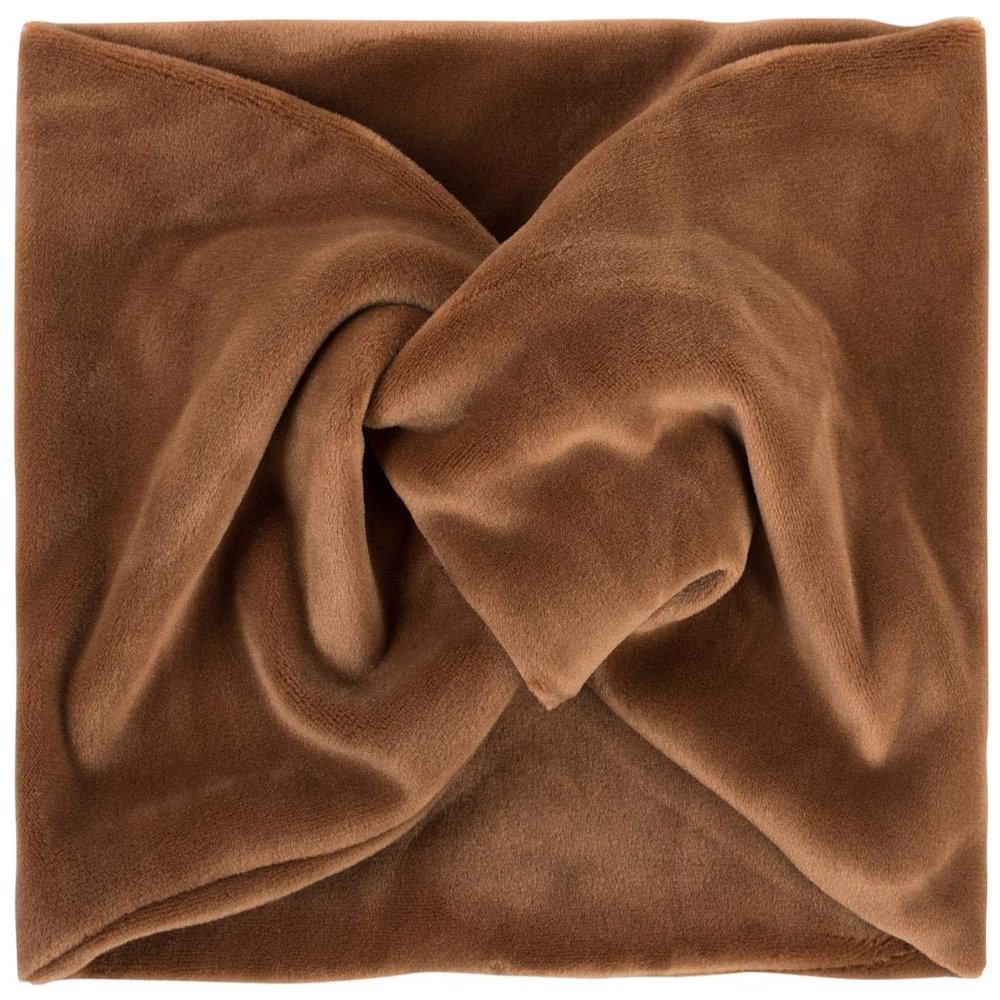 styleBREAKER Women's Velvet-Look Twist Knot Headband, Cognac