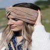 styleBREAKER Women's Velvet-Look Twist Knot Headband, Cognac view 3