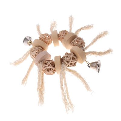 Tenlacum Hanging Pet Cage Accessory, Chew Bell, Toy for Birds, Parrots, Hamsters, Rabbits