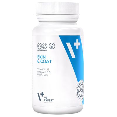 VetExpert Skin&Coat | 30 Capsules | Supplement for Dogs & Cats | With Borage Oil & Fish Oil