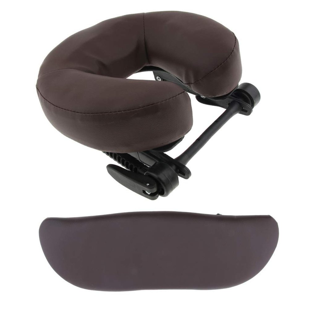 Adjustable Face Cradle Set for Massage Table, Brown