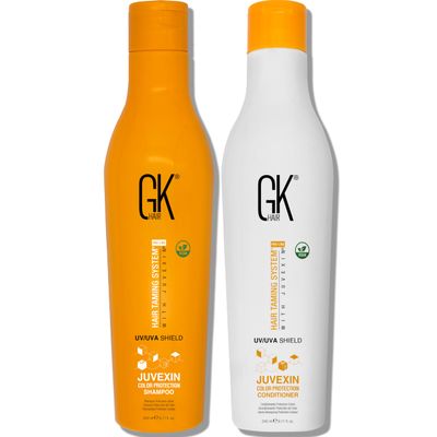 GK HAIR Global Keratin Colored Shield Shampoo and Conditioner Set, 8.11 fl oz/240 mL – Deep-Cleansing, Moisturizing, Heat Protection for Color-Treated, Dry, Damaged, Curly, Frizzy Hair