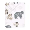Lambs & Ivy Fitted Crib Sheet, Woodland, White/Gray, 100% Cotton view 3