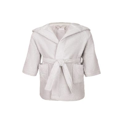 Möve Stars Hooded Bathrobe, Size 140, 100% Cotton, Silver