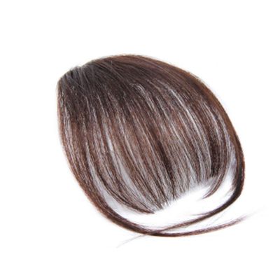 Minkissy Clip-In Bangs Hairpiece, Real Hair, for Girls and Women, Light Brown