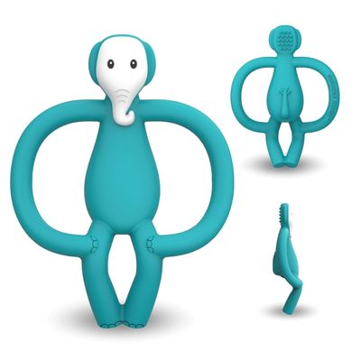 Matchstick Monkey Silicone Teether & Gel Applicator, Elephant, 10 cm
