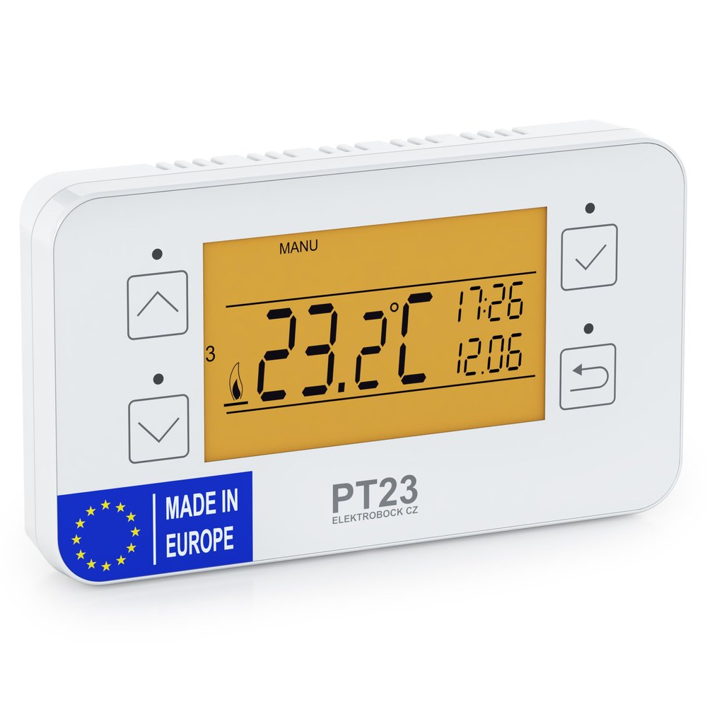 ELEKTROBOCK PT23 Programmable Wall Thermostat with Touch Buttons