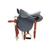 CLBING Horse Saddle with Leather Seat, Safety Handles, Army-Style Full Saddle view 1