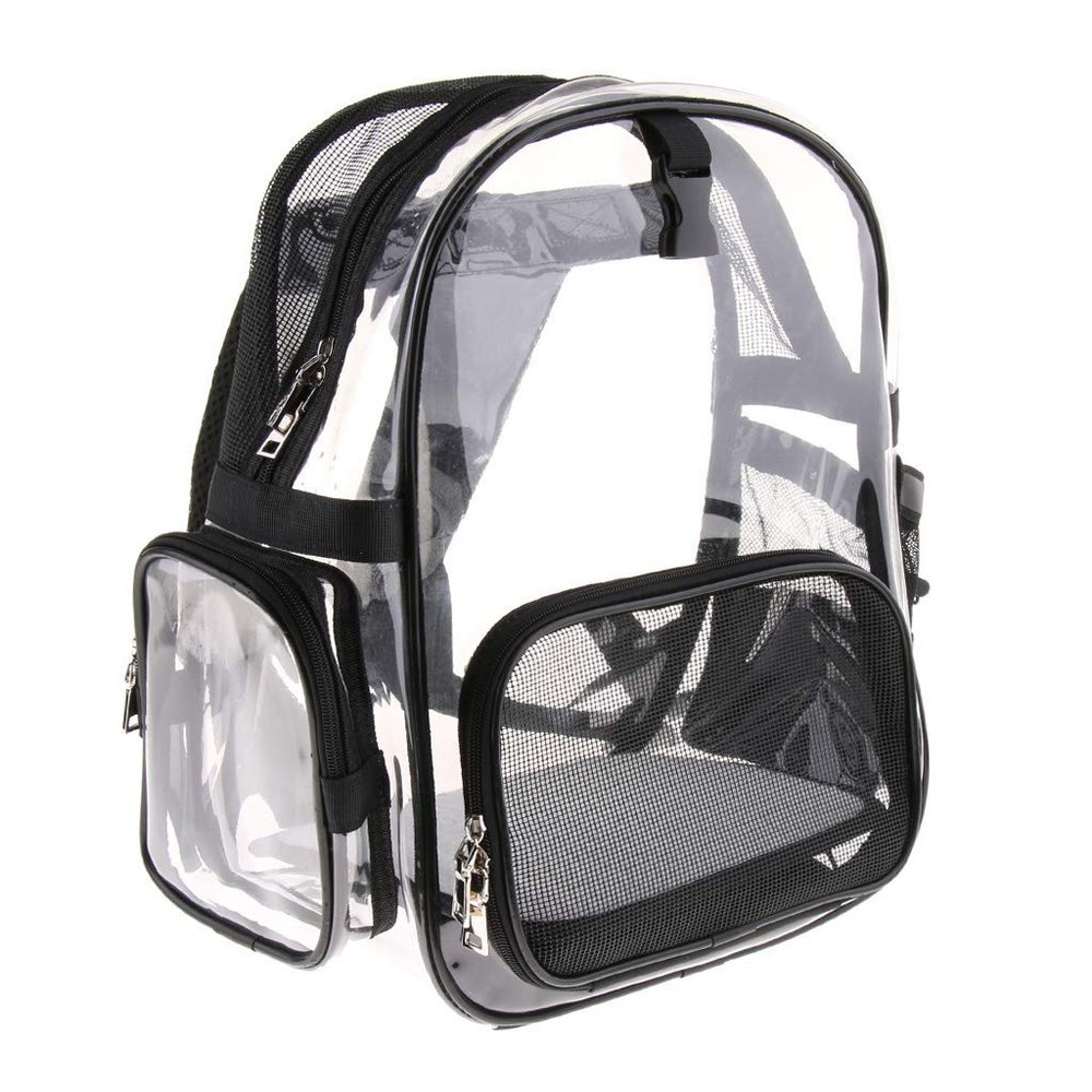 Tubayia Transparent Pet Backpack Carrier for Dogs and Cats, Black