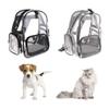 Tubayia Transparent Pet Backpack Carrier for Dogs and Cats, Black view 3