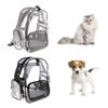 Tubayia Transparent Pet Backpack Carrier for Dogs and Cats, Black view 4