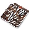 LORYLOLY 15/18/21-Piece Nail Clipper and Manicure Set with Leather Case view 1