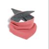 nanito Baby Triangle Scarf Bib with Snap Button, Organic Cotton, Coral view 1