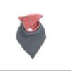 nanito Baby Triangle Scarf Bib with Snap Button, Organic Cotton, Coral view 2