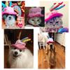 JZK Pink Velvet Birthday Hat for Pets view 4