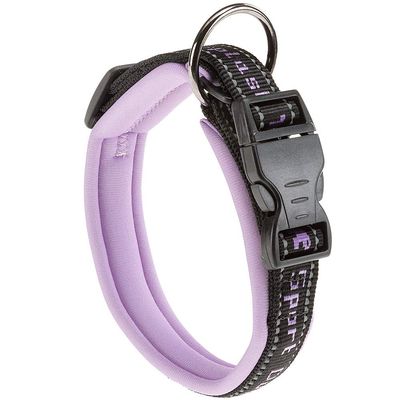 Ferplast Sport Dog Dog Collar, Padded Reflective Nylon, 55–65 cm, Violet