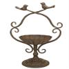AmaCasa Bird Waterer with Bird Figures and Bird Bath, Rust Brown, 20 x 13 x 32 cm view 1