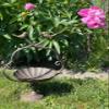 AmaCasa Bird Waterer with Bird Figures and Bird Bath, Rust Brown, 20 x 13 x 32 cm view 3