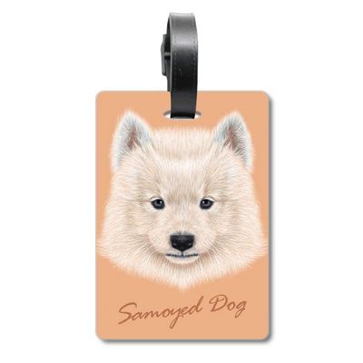 ID Tag for Dogs/Animals, Samoyed, White