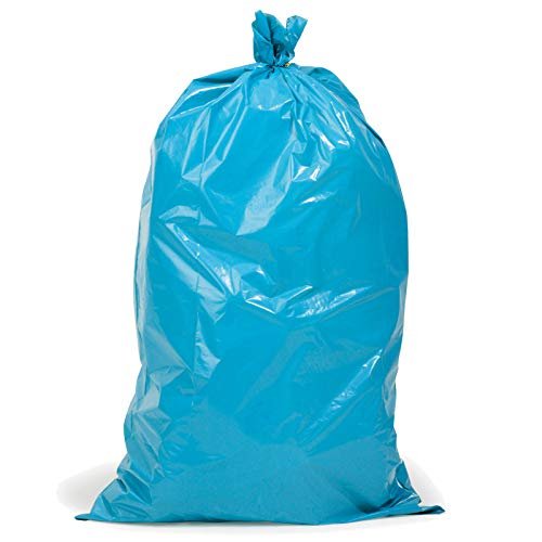 250 PE Garbage Bags, 575 x 1000 mm, 45, Blue, 70 L, 25 per Roll/10 Rolls per Carton