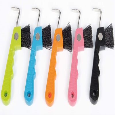 NETPROSHOP Hoof Scraper with Brush and Magnet Holder, Color: Orange
