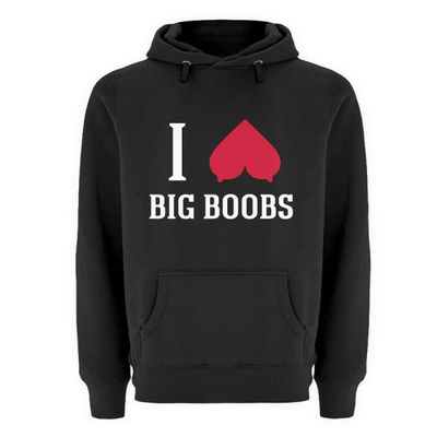I Love Big Boobs | I Love Big Breasts - Unisex Premium Hoodie - XL - Black