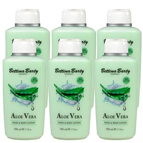 Bettina Barty Aloe Vera Hand & Body Lotion, 6 x 500 ml