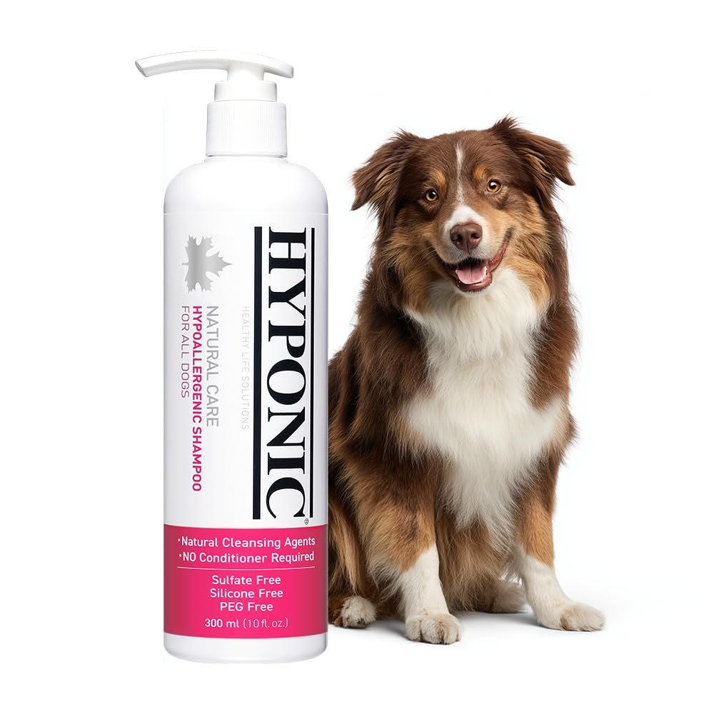 HYPONIC Hypoallergenic Premium Dog Shampoo, Cotton Blossom Pink, 10.1 oz