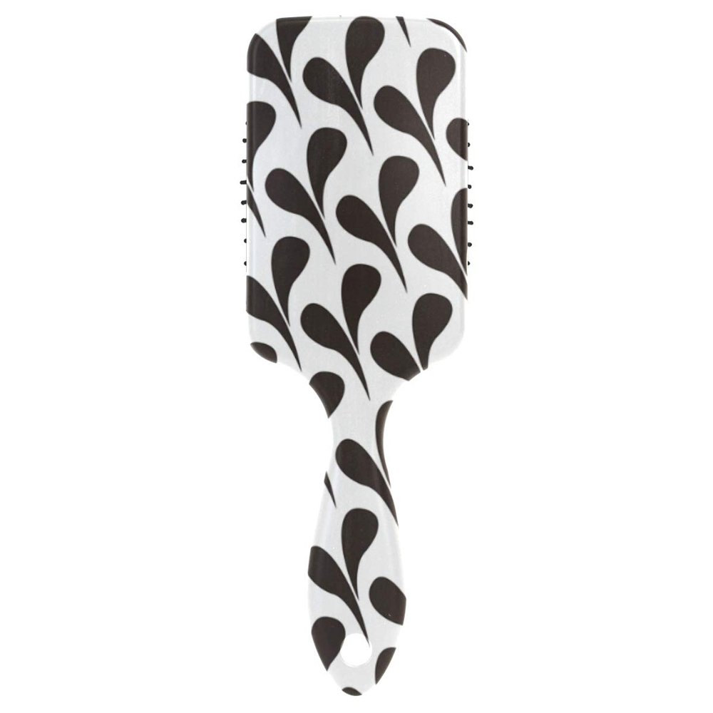 FANTAZIO Styling Brush, Black and White, Seamless, for Straightening and Detangling, Anti-Static