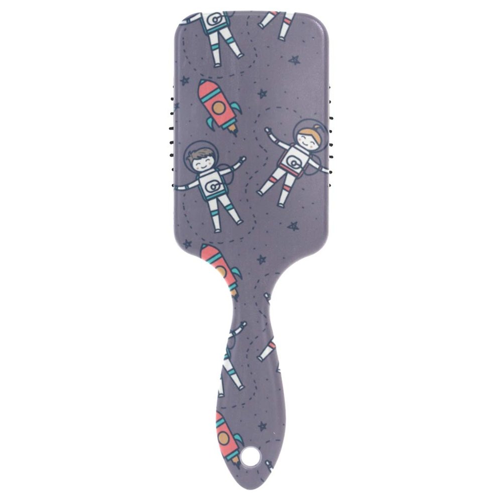 FANTAZIO Styling Brush with Small Astronaut Pattern, Smoothing and Detangling, Anti-Static