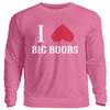I Love Big Boobs | I Love Big Tits, Breasts, Bust - Unisex Sweatshirt - M - Light Pink view 1
