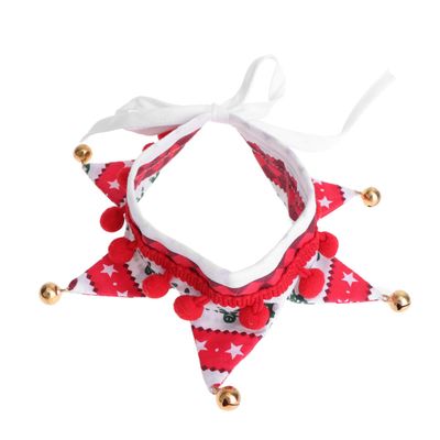 Amosfun Christmas Dog Collar with Bells